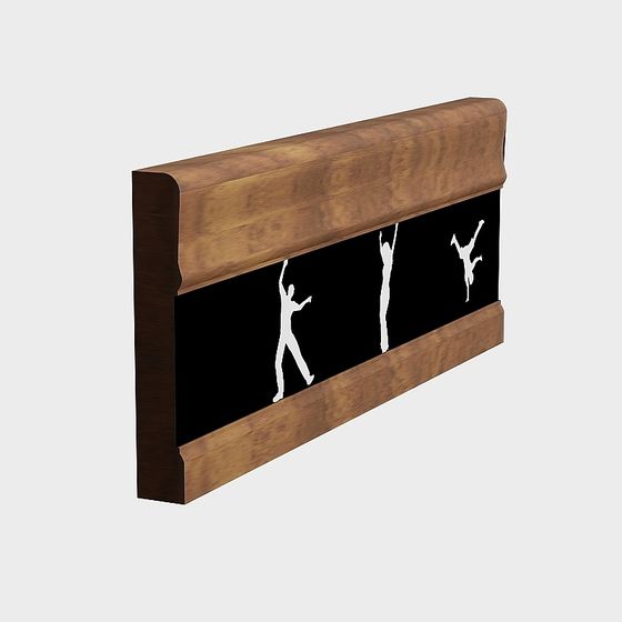 Elegant Wooden Frame 3D model for Design Projects