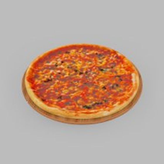 Realistic Low-Poly Pizza 3D Model