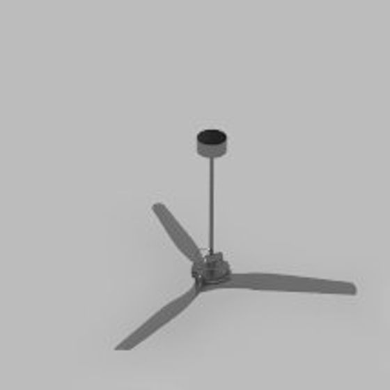 Sleek Ceiling Fan 3D model for Modern Interiors