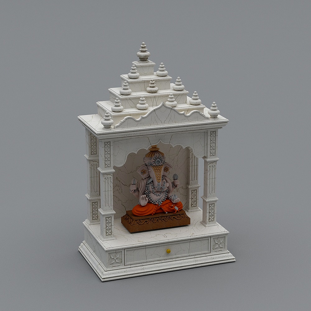 Intricate Indian Temple 3D Model