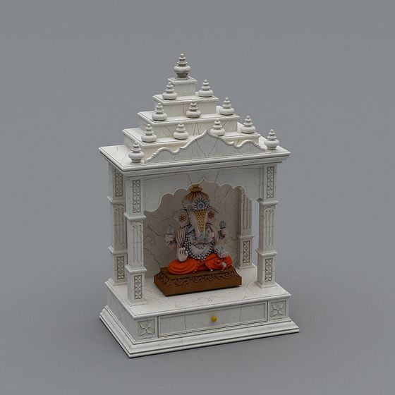 Intricate Indian Temple 3D Model