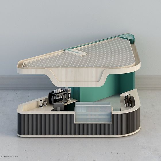 Urban Oasis Coffee Bar Low-Poly 3D model