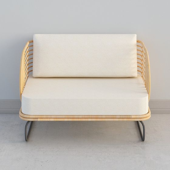 Cozy Retreat Low-Poly Sofa 3D model