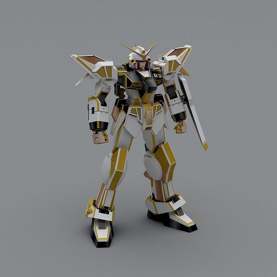 Gundam Zero Low-Poly 3D Model for Creative Projects