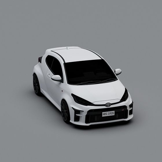Futuristic White Sports Car 3D model