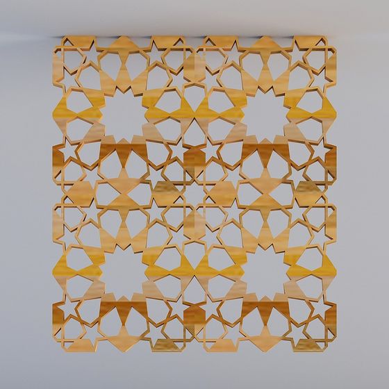 Golden Mosaic 3D Model for Creative Projects