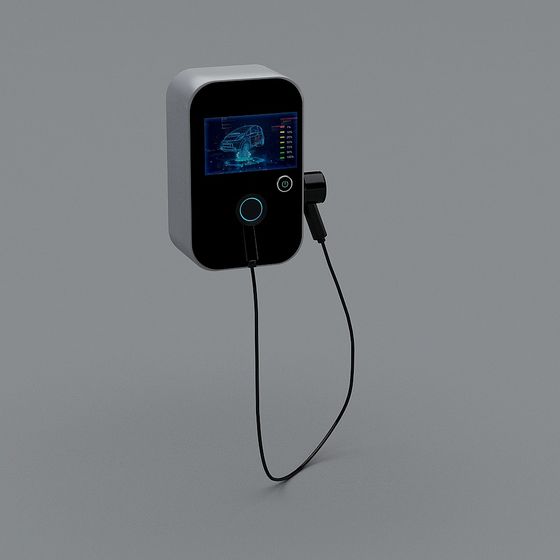 Futuristic Smart Charging Station 3D model