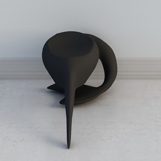 Sleek Streamlined Chair 3D model