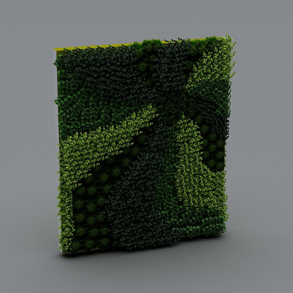 Muro verde con curvas