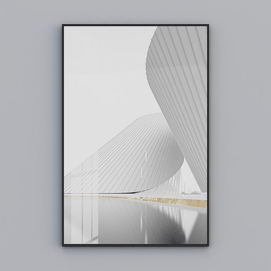 Futuristic Bridge Low Poly 3D model