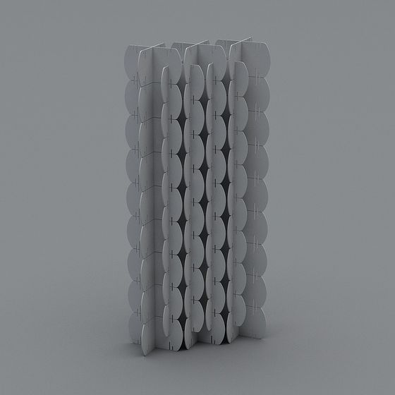 Artistic Foldable Screen 3D Model for Modern Interiors