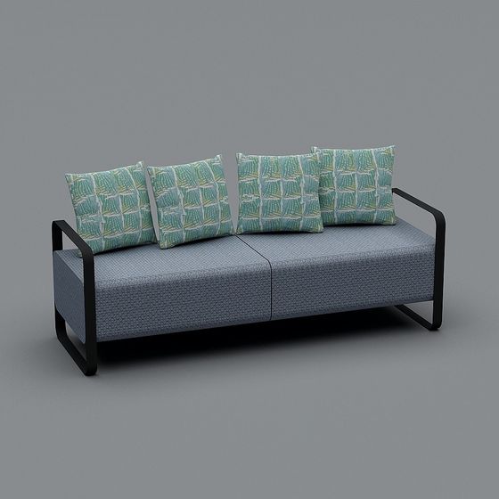 Modern Low-Poly Sofa 3D Model for Contemporary Spaces