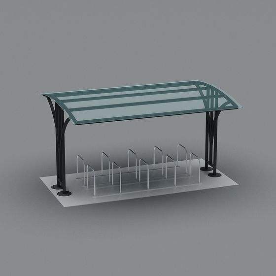 Stylish Bicycle Shelter 3D model