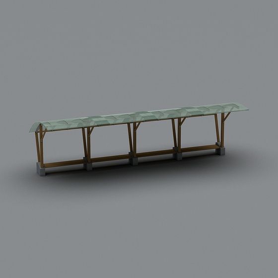 Glass Canopy Arcade 3D model
