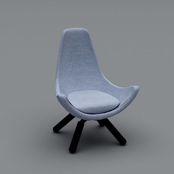 Elegant Leisure Chair 3D model for Modern Spaces