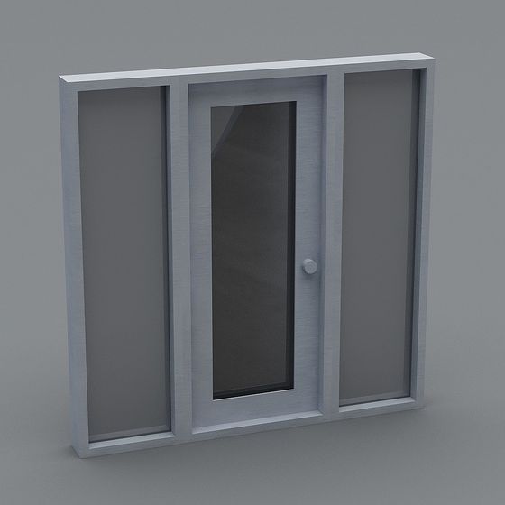 Minimalist Metal Window Frame 3D model
