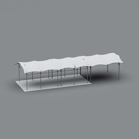 Wave Pavilion 3D model for Modern Architecture