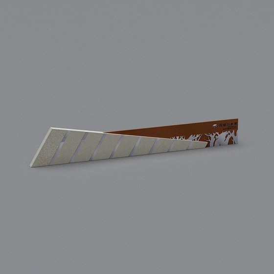 Inclined Wooden Plank 3D model for Creative Design