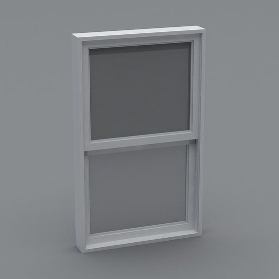 Stylish Minimalist Window 3D model for Contemporary Designs