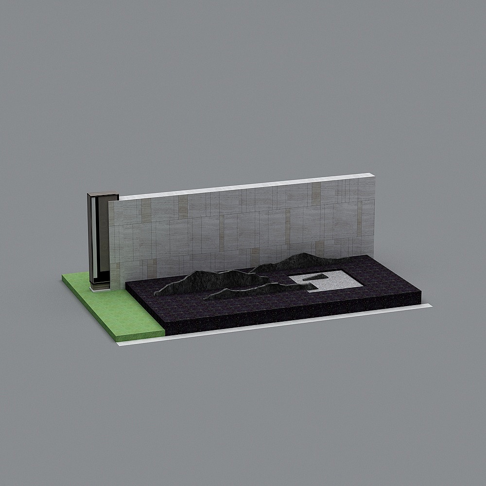 modern landscape wall