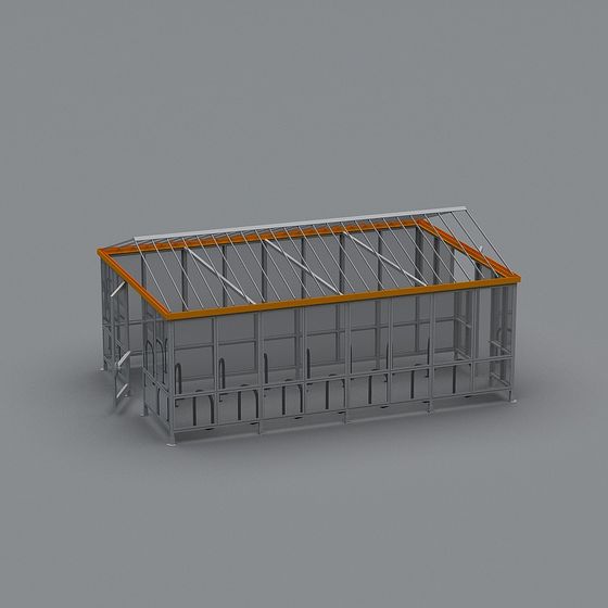 Modern Low-Poly Greenhouse 3D model