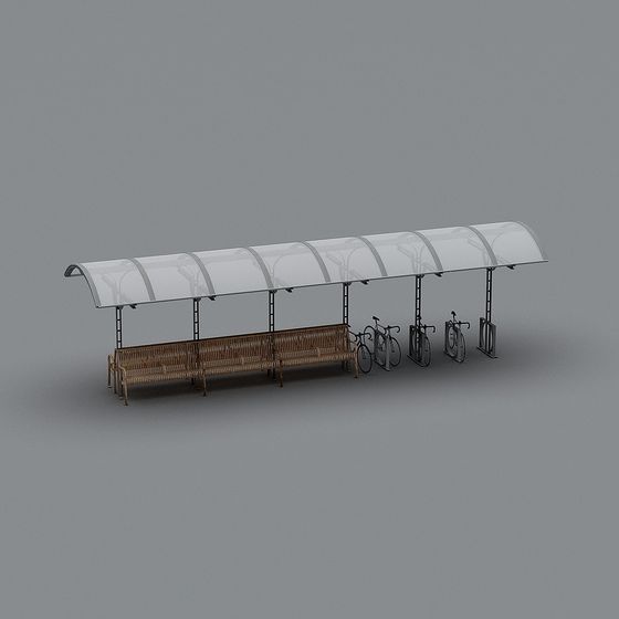 Modern Bicycle Shed 3D model