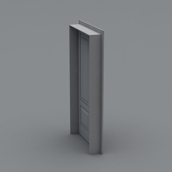 Modern Gray Double Door 3D Model