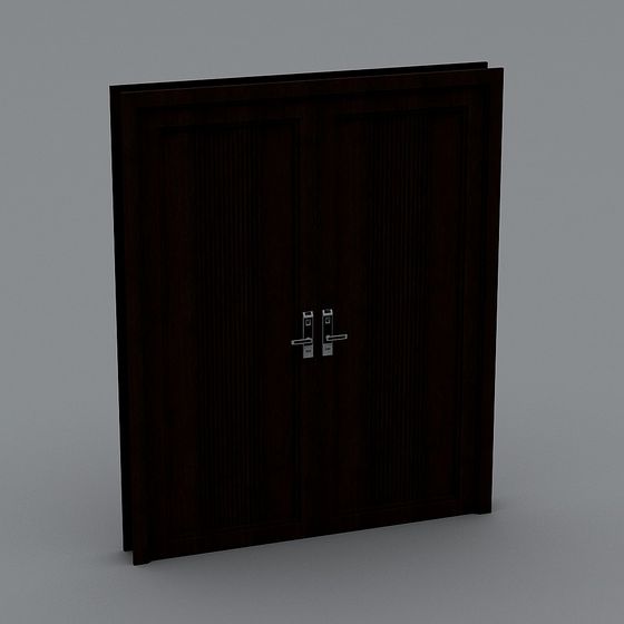 Elegant Double Door 3D model for Modern Design