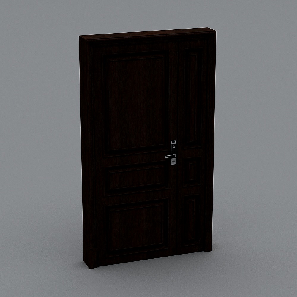 Elegant Vintage Wooden Door 3D model