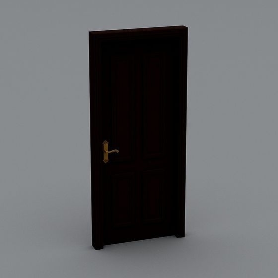 Classic Wooden Door 3D Model