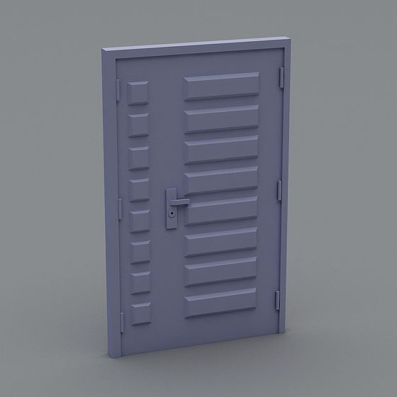 Industrial Style Louver Door 3D model