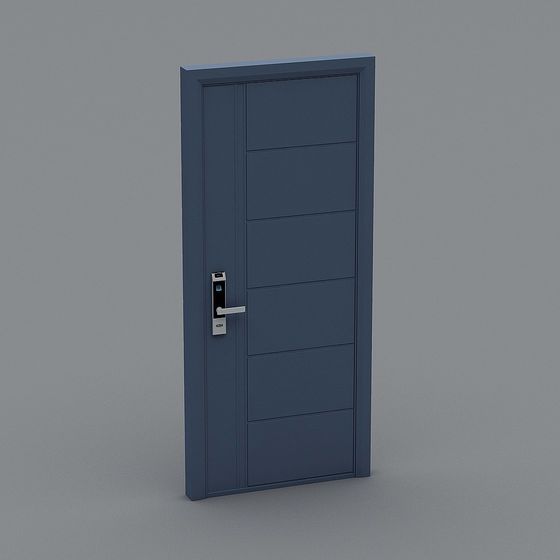 Smart Door 3D Model with Modern Minimalist Design