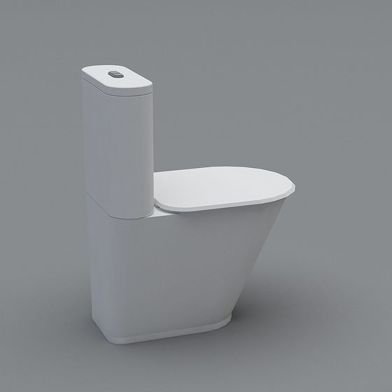 Minimalist Smart Toilet 3D model