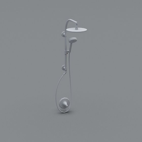 Minimalist Shower System 3D model