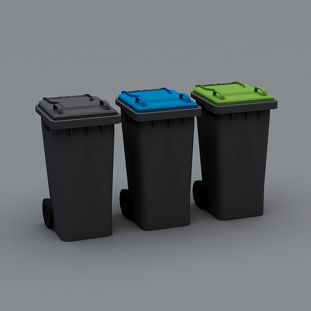 Urban Trash Can 3D model