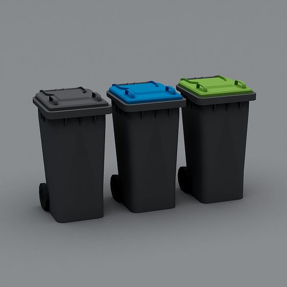 Urban Trash Can 3D model