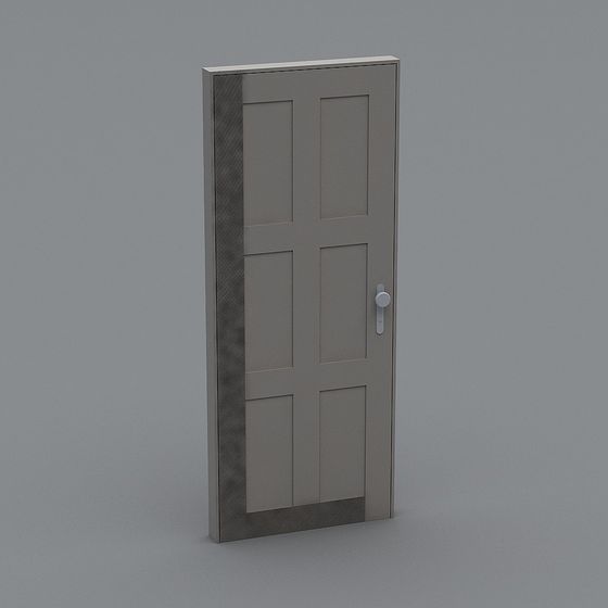 Elegant Minimalist 3D Model Door