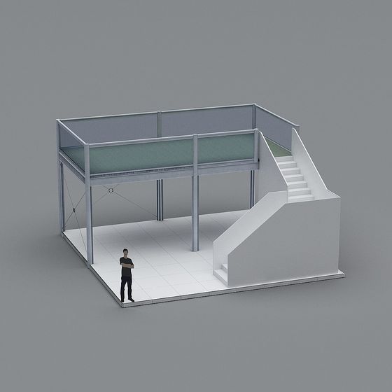 Urban Loft 3D model with Low-Poly Style