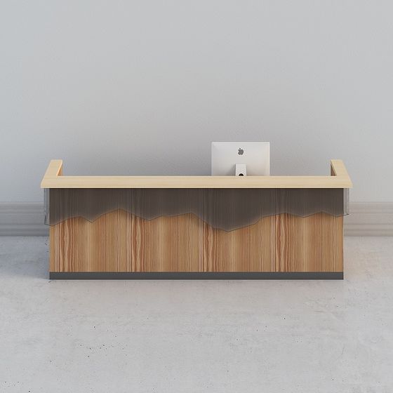 Wavy Wooden Table 3D model