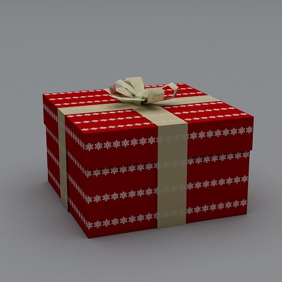 Low Poly Holiday Gift Box 3D model