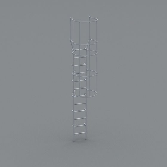 Modern Minimalist Spiral Staircase 3D model
