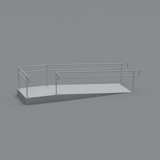 Accessible Platform Handrail 3D model for Modern Design