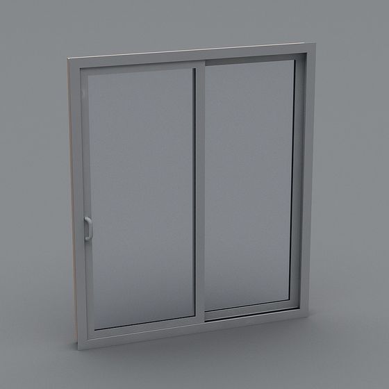 Sleek Sliding Glass Door 3D model