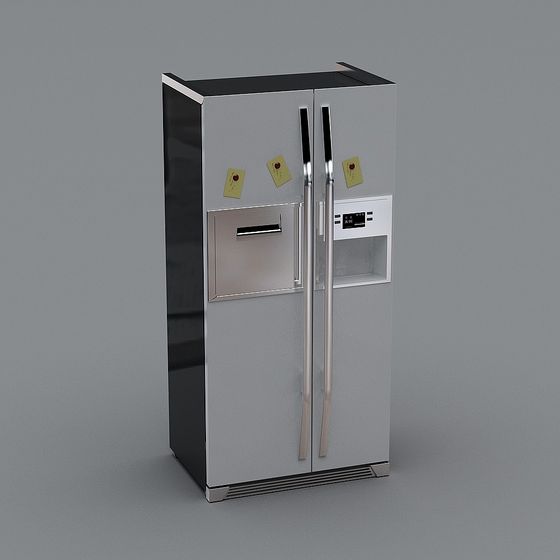 Modern Low-Polygon Refrigerator 3D model