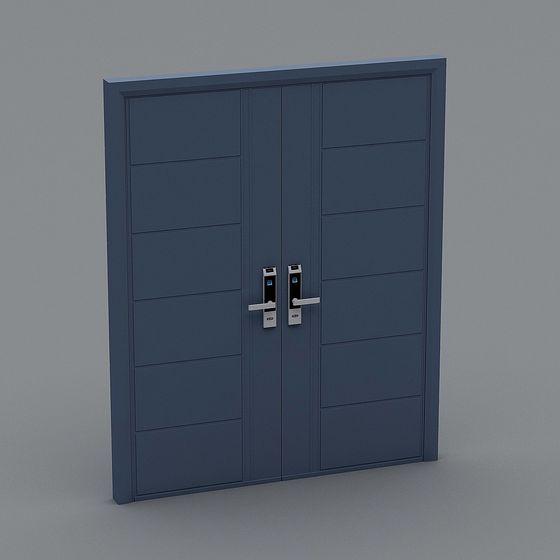 Sleek Low-Polygon Modern Door 3D model