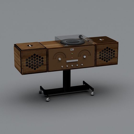 Vintage Turntable 3D model for Creative Projects