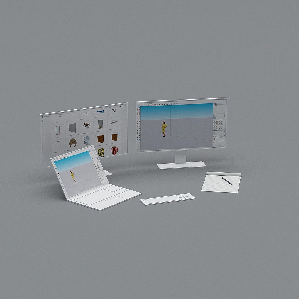 Stylish Low-Poly 3D Model for Modern Design