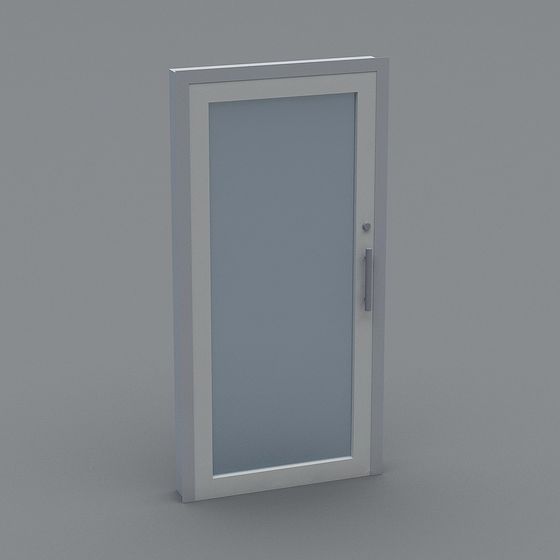 Elegant Glass Door 3D model for Modern Architecture