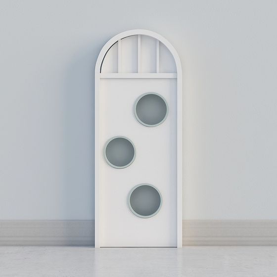 Curved Wall-Mounted Bookshelf 3D Model for Modern Spaces