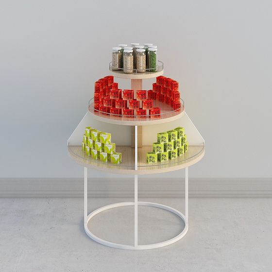 Elegant Multi-Layer Display Shelf 3D Model